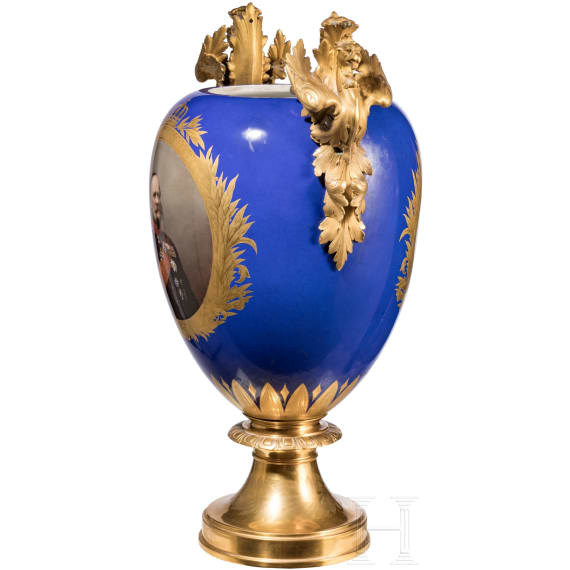 K&ouml;nig Wilhelm I. von W&uuml;rttemberg - gro&szlig;e KPM-Prunkvase, um 1850