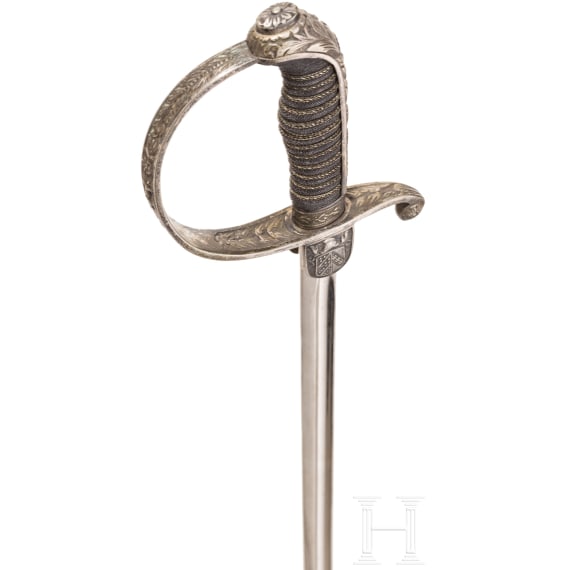 S&auml;bel f&uuml;r Angeh&ouml;rige der Feuerwehr von Elsass-Lothringen, um 1900