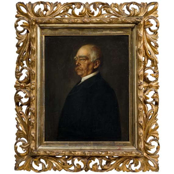 Alfred H&ouml;hn (1875 - ?) - Halbportrait des Reichskanzlers Otto von Bismarck