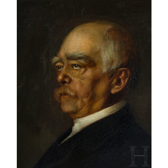 Alfred H&ouml;hn (1875 - ?) - Halbportrait des Reichskanzlers Otto von Bismarck