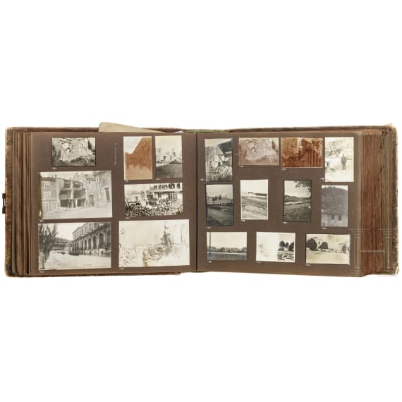 Gro&szlig;es Fotoalbum eines deutschen Kriegsteilnehmers von der Westfront