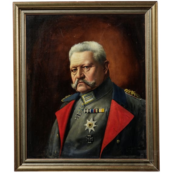 Generalfeldmarschall Paul von Hindenburg (1847 - 1934) - Portraitgem&auml;lde von Ernst Zimmer, um 1914