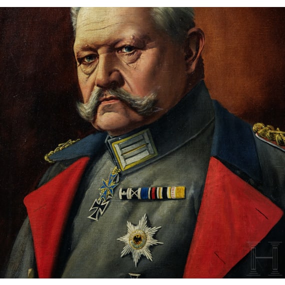 Generalfeldmarschall Paul von Hindenburg (1847 - 1934) - Portraitgem&auml;lde von Ernst Zimmer, um 1914