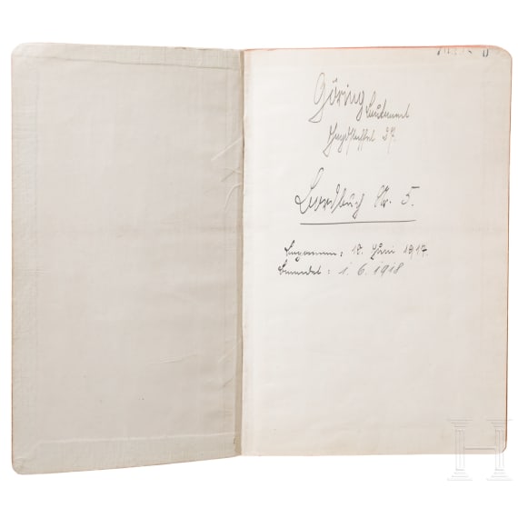 Oberleutnant Hermann G&ouml;ring - Flugbuch Nr. 5 vom 10. Juni 1917 bis zum 1. Juni 1918