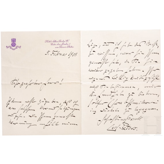 Reichskommissar Dr. Carl Peters (1856 - 1918), Gr&uuml;nder Deutsch-Ostafrikas - 37 Briefe und Dokumente von 1908 - 1918 und Telegramm zur Rehabilitierung, 1937