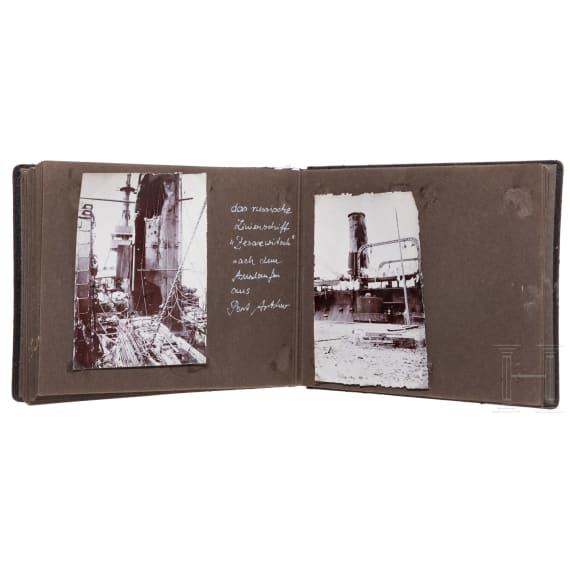 Fotoalbum des Maschinen-Maats Kirchei&szlig; von der SMS "Geier", Ostasienreise, 1903 - 1905