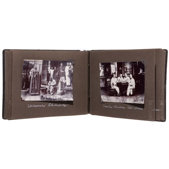 Fotoalbum des Maschinen-Maats Kirchei&szlig; von der SMS "Geier", Ostasienreise, 1903 - 1905