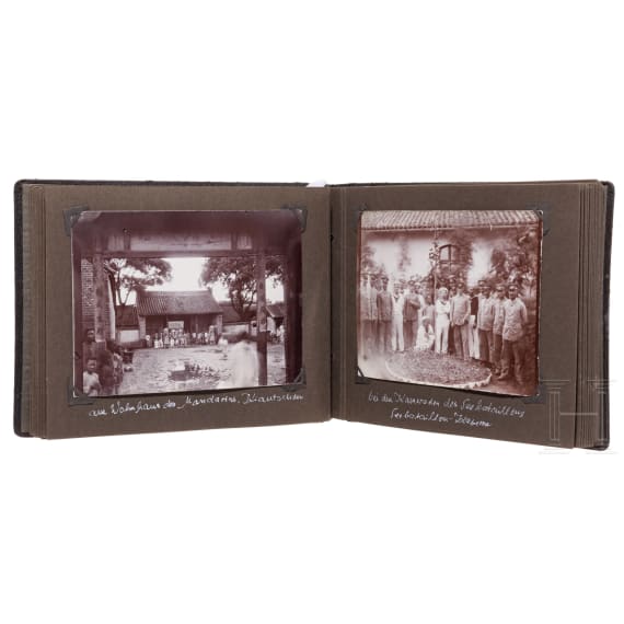 Fotoalbum des Maschinen-Maats Kirchei&szlig; von der SMS "Geier", Ostasienreise, 1903 - 1905