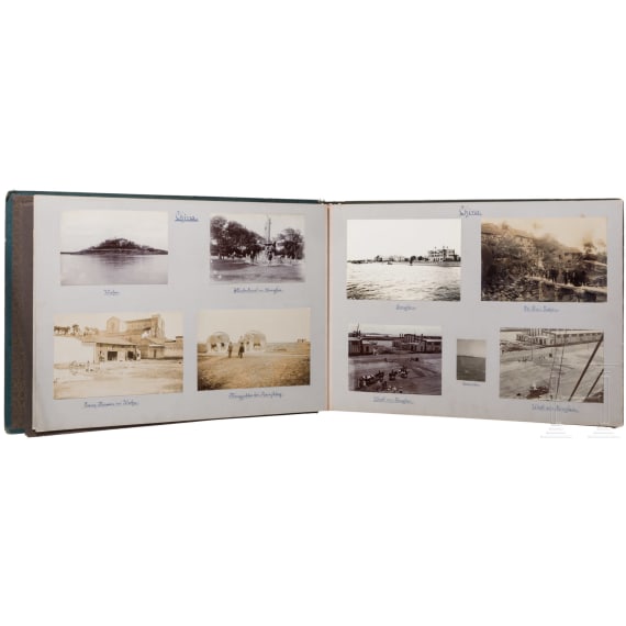 Gro&szlig;es Fotoalbum eines Angeh&ouml;rigen der Kaiserlichen Marine in China etc., um 1900