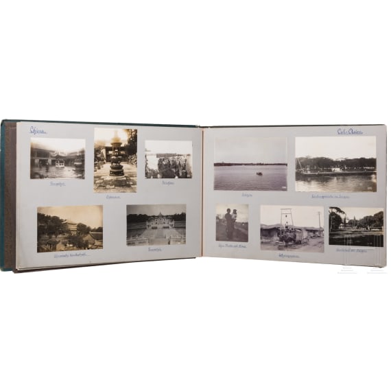 Gro&szlig;es Fotoalbum eines Angeh&ouml;rigen der Kaiserlichen Marine in China etc., um 1900
