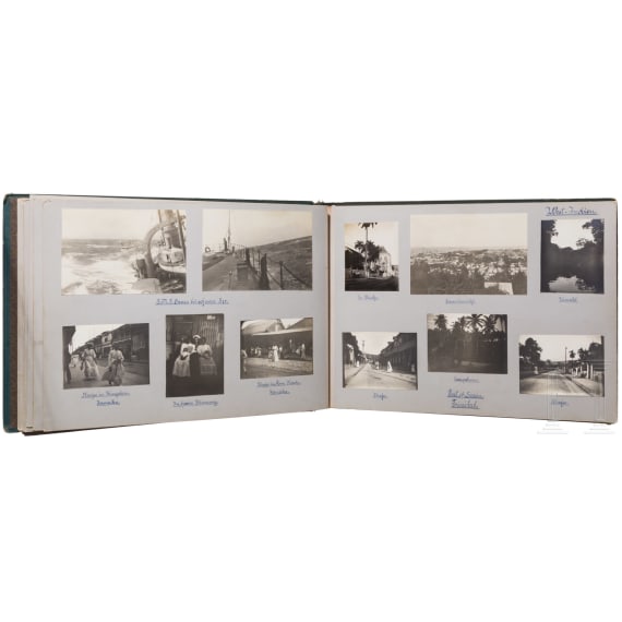 Gro&szlig;es Fotoalbum eines Angeh&ouml;rigen der Kaiserlichen Marine in China etc., um 1900