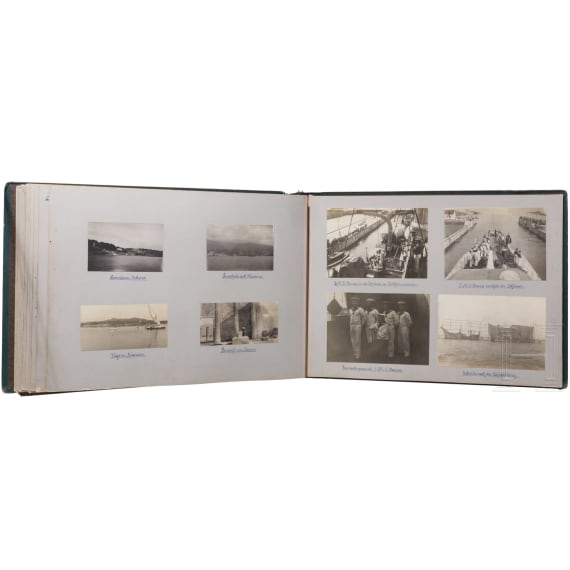 Gro&szlig;es Fotoalbum eines Angeh&ouml;rigen der Kaiserlichen Marine in China etc., um 1900