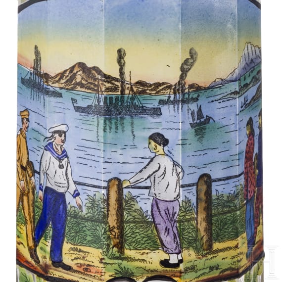 Reservistenkrug des Matrosen Kutsche, Matrosen-Artillerie Kiautschou, 1911 - 1914