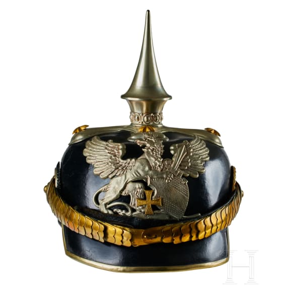 A helmet for Baden Dragoon Reserve Officers, with bush