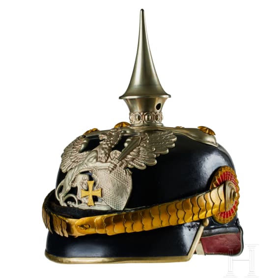 A helmet for Baden Dragoon Reserve Officers, with bush