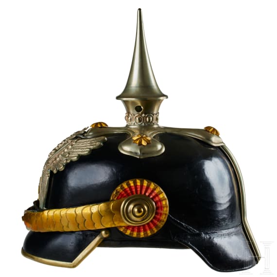 A helmet for Baden Dragoon Reserve Officers, with bush