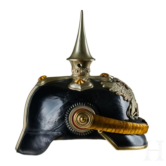 A helmet for Baden Dragoon Reserve Officers, with bush