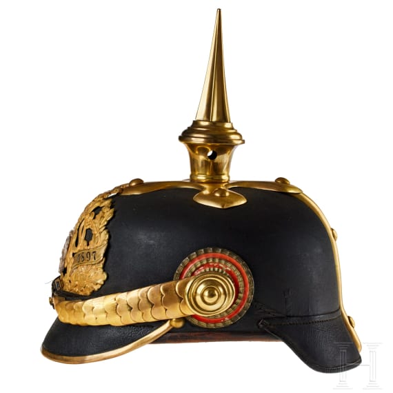 Hessen - Helm eines Offiziers des IR 117, 9. Kompanie (Pioniere)