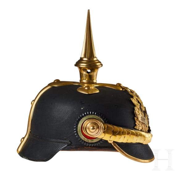 Hessen - Helm eines Offiziers des IR 117, 9. Kompanie (Pioniere)