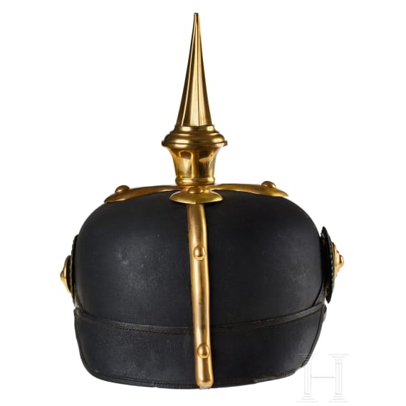 Hessen - Helm eines Offiziers des IR 117, 9. Kompanie (Pioniere)