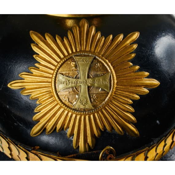 A helmet for Grenadier Regiment 89 Mecklenburg-Strelitz II Battalion Reserve Officers