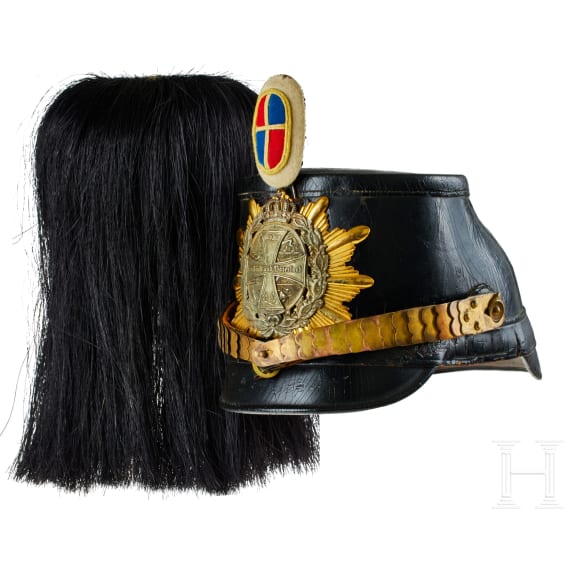 A shako for Mecklenburg Jaeger Battalion14 NCO Reserve, with bush