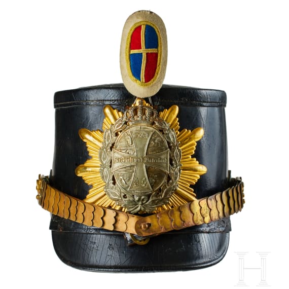 A shako for Mecklenburg Jaeger Battalion14 NCO Reserve, with bush