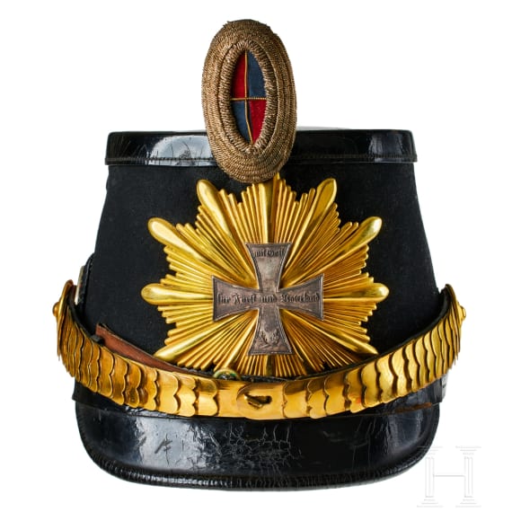 A shako for Mecklenburg Jaeger Battalion 14 Landwehr Officers