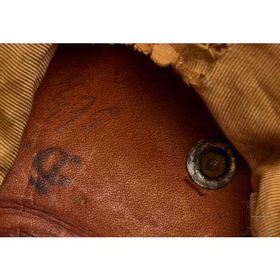 A helmet for Prussian One Year Guard Infantry volunteers, with shoulder boards and photo of owner