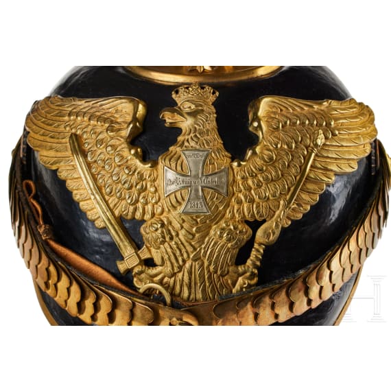 A helmet for Prussian Line Grenadier Reserve Officers, with plate