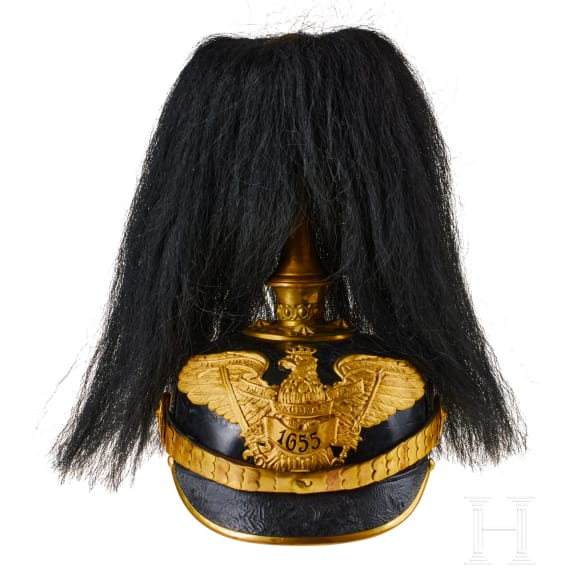 Preu&szlig;en - Helm f&uuml;r Offiziere des Grenadier-Regiments Nr. 1, mit Haarbusch
