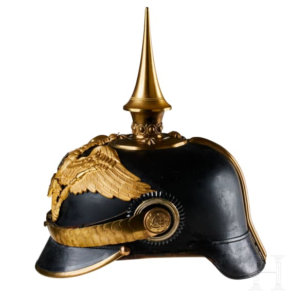 Preu&szlig;en - Helm eines Offiziers der Reserve im Grenadier-Regiment Nr. 7, mit Paradebusch