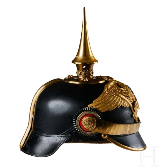 Preu&szlig;en - Helm eines Offiziers der Reserve im Grenadier-Regiment Nr. 7, mit Paradebusch