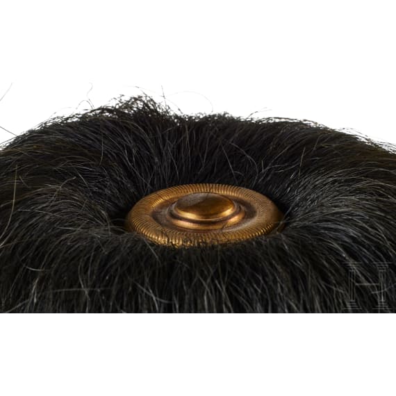 Preu&szlig;en - Helm eines Offiziers der Reserve im Grenadier-Regiment Nr. 7, mit Paradebusch