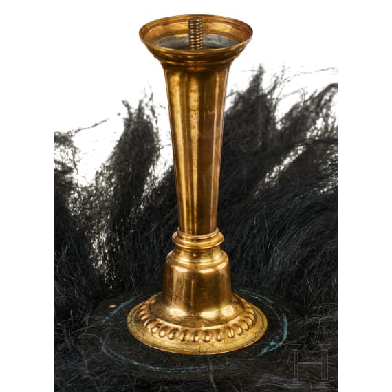 Preu&szlig;en - Helm eines Offiziers der Reserve im Grenadier-Regiment Nr. 7, mit Paradebusch