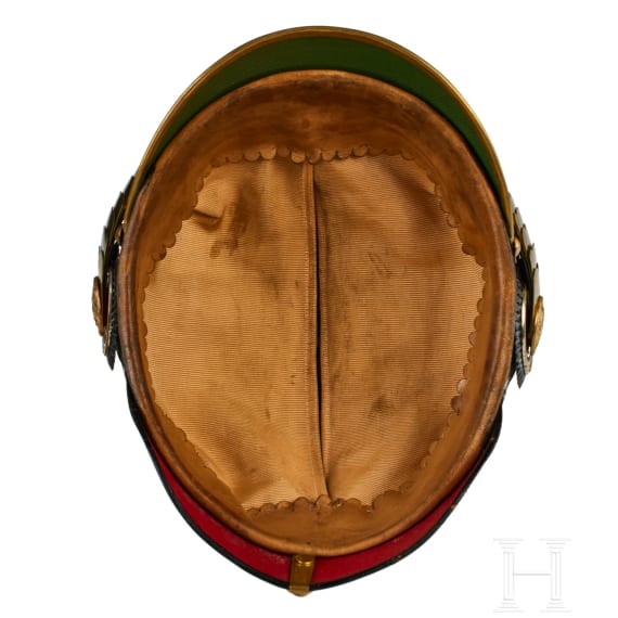 Preu&szlig;en - Helm eines Offiziers der Reserve im Grenadier-Regiment Nr. 7, mit Paradebusch