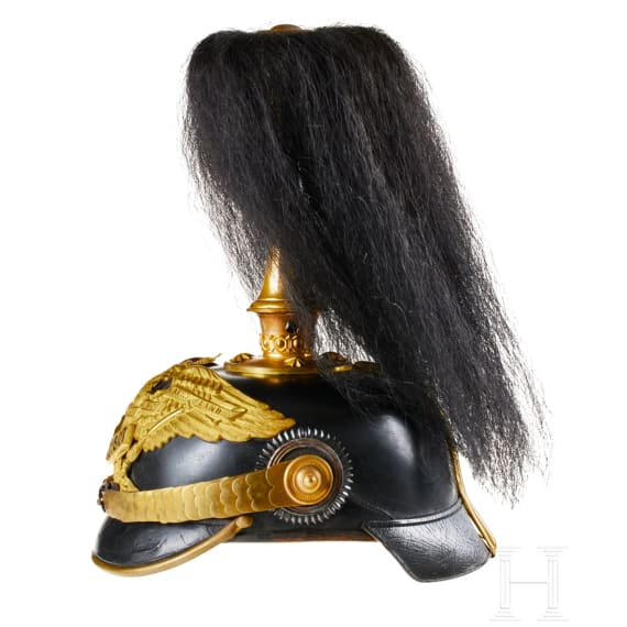 Preu&szlig;en - Helm f&uuml;r Offiziere des Grenadier-Regiments Nr. 9, mit Haarbusch