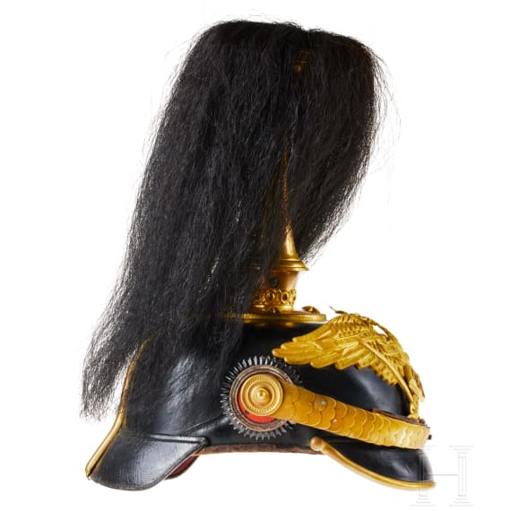 Preu&szlig;en - Helm f&uuml;r Offiziere des Grenadier-Regiments Nr. 9, mit Haarbusch