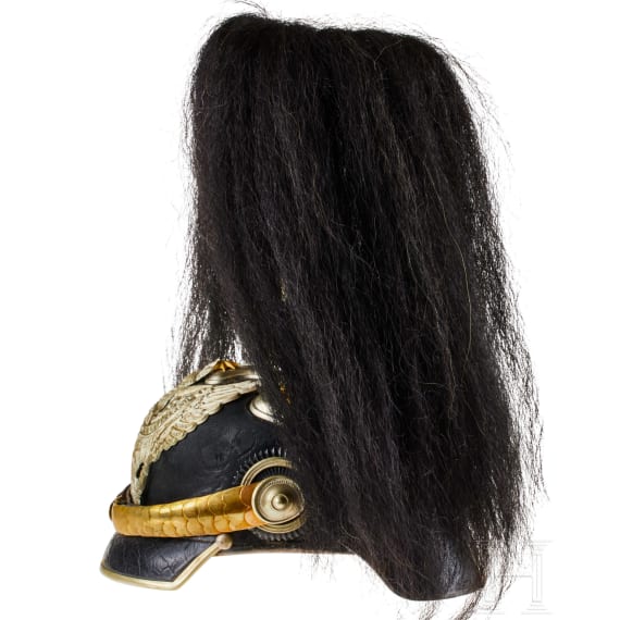 A helmet for Prussian Dragoon Officers, with bush