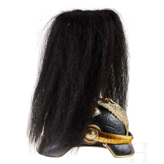 A helmet for Prussian Dragoon Officers, with bush