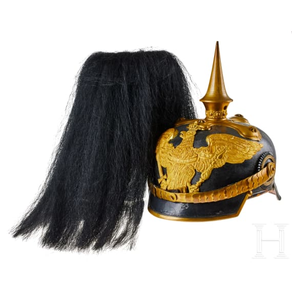 A helmet for Officers of the Prussian Dragoon Regt. 1, with bush