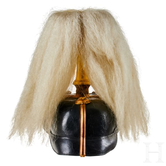 A helmet for Prussian Officers in the 1st Guard Landwehr Cavalry Regiment, with bush