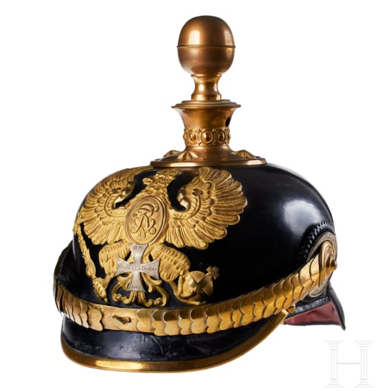 A helmet for Prussian Field Artillery Regt. 1 Reserve Officers
