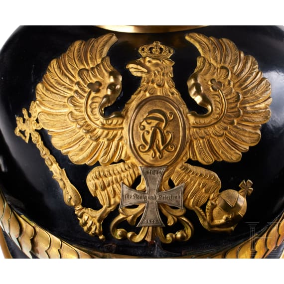 A helmet for Prussian Field Artillery Regt. 1 Reserve Officers
