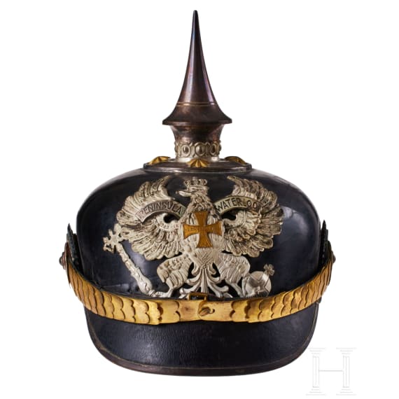 A helmet for Prussian Pioneer Battalion 10 Reserve Officers