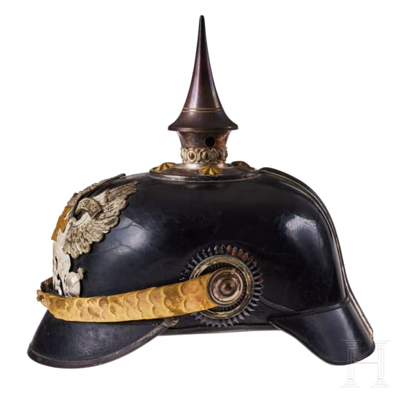 A helmet for Prussian Pioneer Battalion 10 Reserve Officers