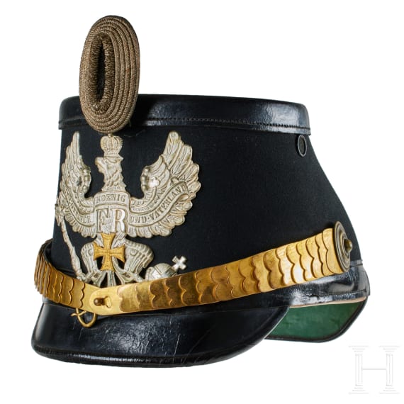A shako for Prussian Telegraph Reserve Officers