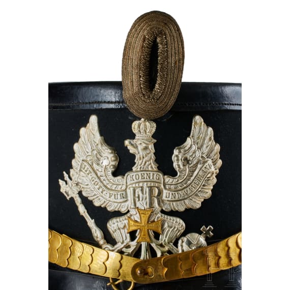 A shako for Prussian Telegraph Reserve Officers