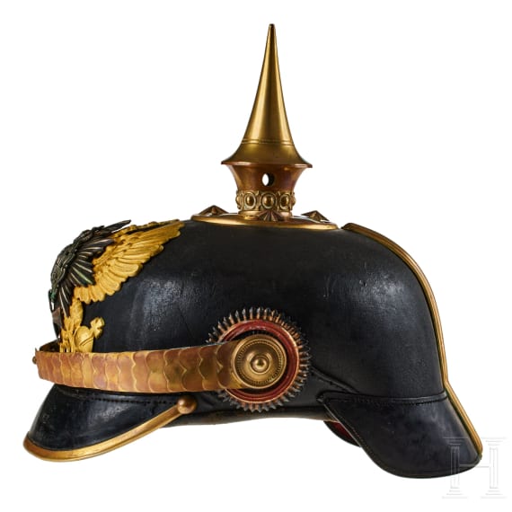 Reu&szlig; - Helm f&uuml;r einen Reserveoffizier im 7. Th&uuml;ringischen Infanterie-Regiment Nr. 96, II. Bataillon