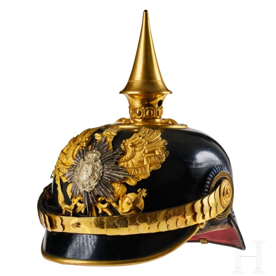 Schwarzburg-Rudolstadt - Helm f&uuml;r Offiziere im 7. Th&uuml;ringischen Infanterie-Regiment Nr. 96, III. Bataillon